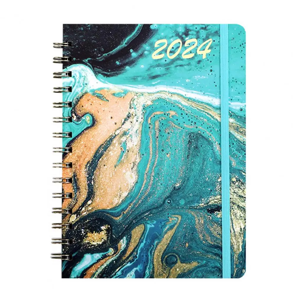 A5 Loose-leaf Agenda Planner Notebook Weekly Monthly Planner Premium Thickened Page Coil Ring Notepad Calendar Office Supplies