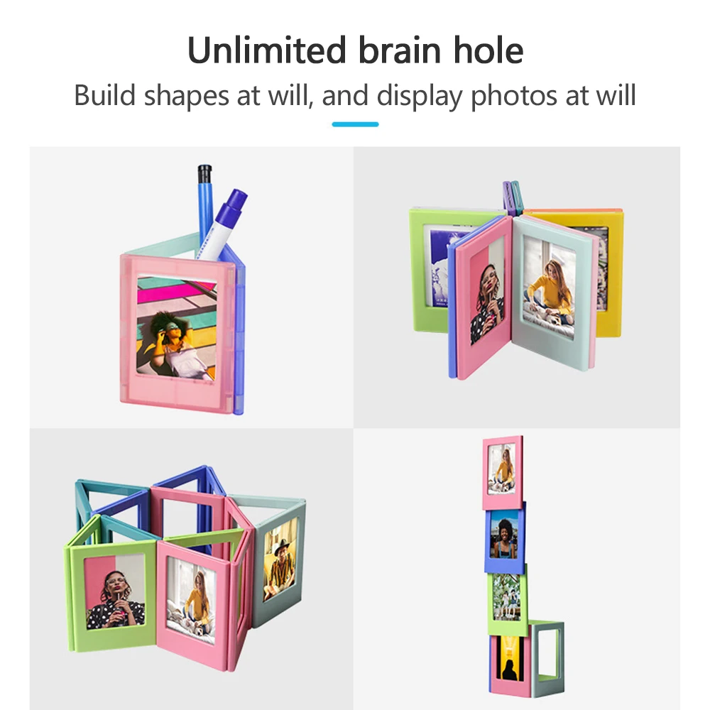 Magnetic Picture Frame Set for Refrigerator Display
