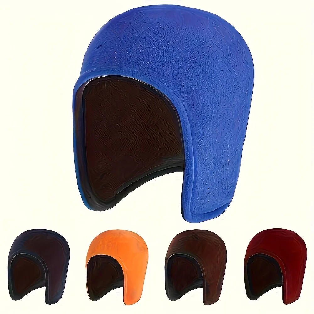 

Winter Cycling Hat Warm Fleece Windproof Ear Protection Double Layer Thick Contrast Color for Men Women Unisex Bike Cap
