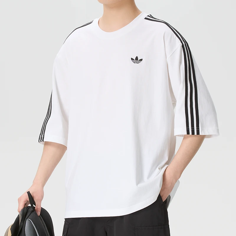 

Adidas (Adidas) Trefoil Men's and Women's Fashion Couple's Round-Neck Short-Sleeved T-Shirt Slim-Fit Casual Sportswear Kg6332