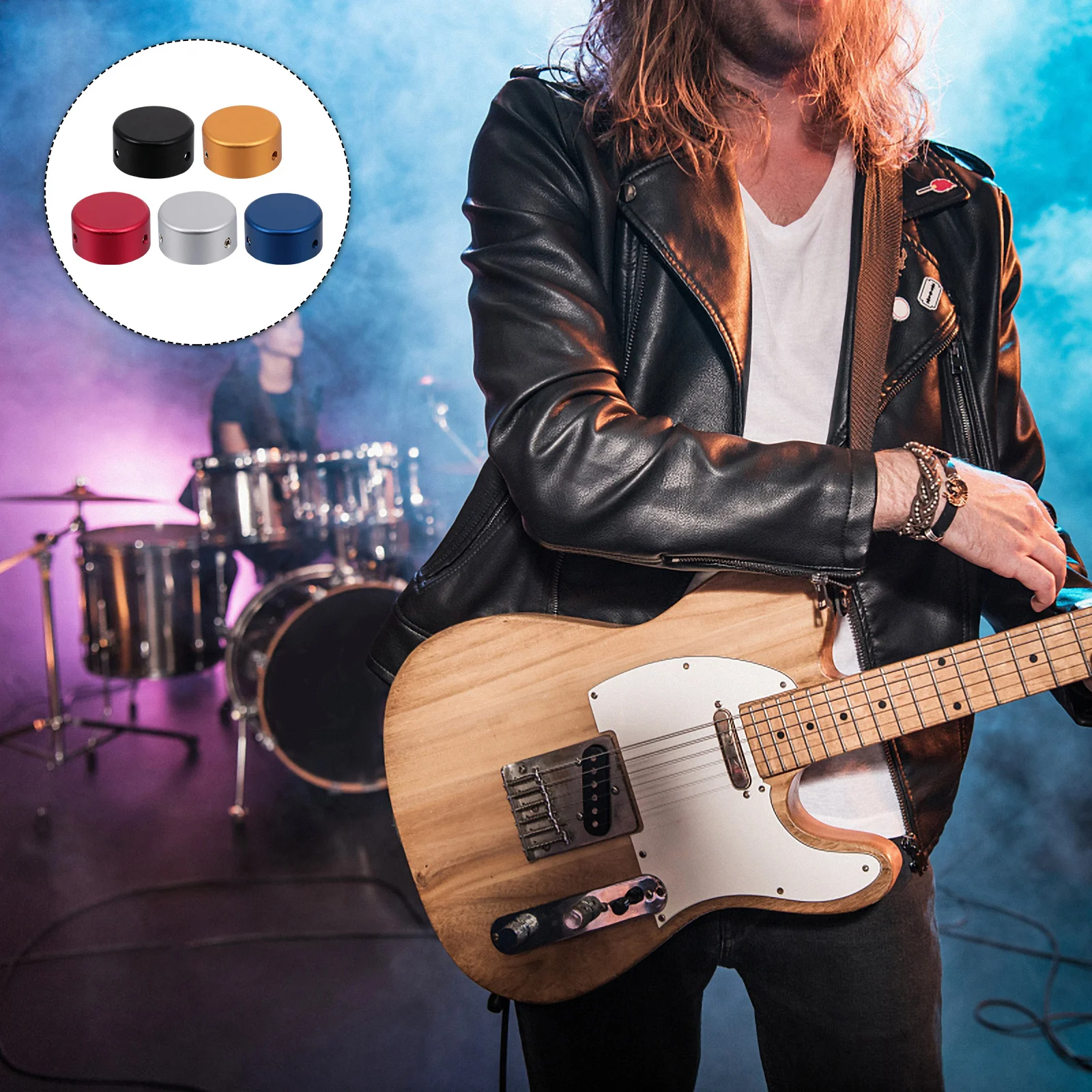 ifundom 5 комплектов красочных колпачков для ножного переключателя для гитарных педалей эффектов, топпер для ногтей