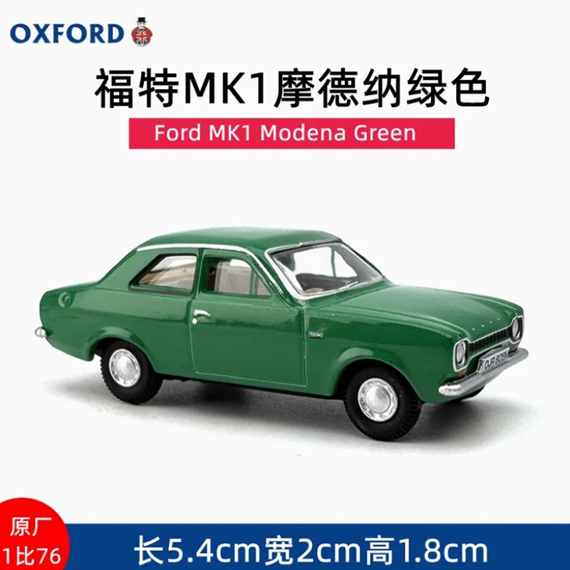 

OXFORD 1: 76 Scale Classic Car Ford MK1 Modena Green Alloy Car Model Decoration Collection Display Toy Gifts Souvenir