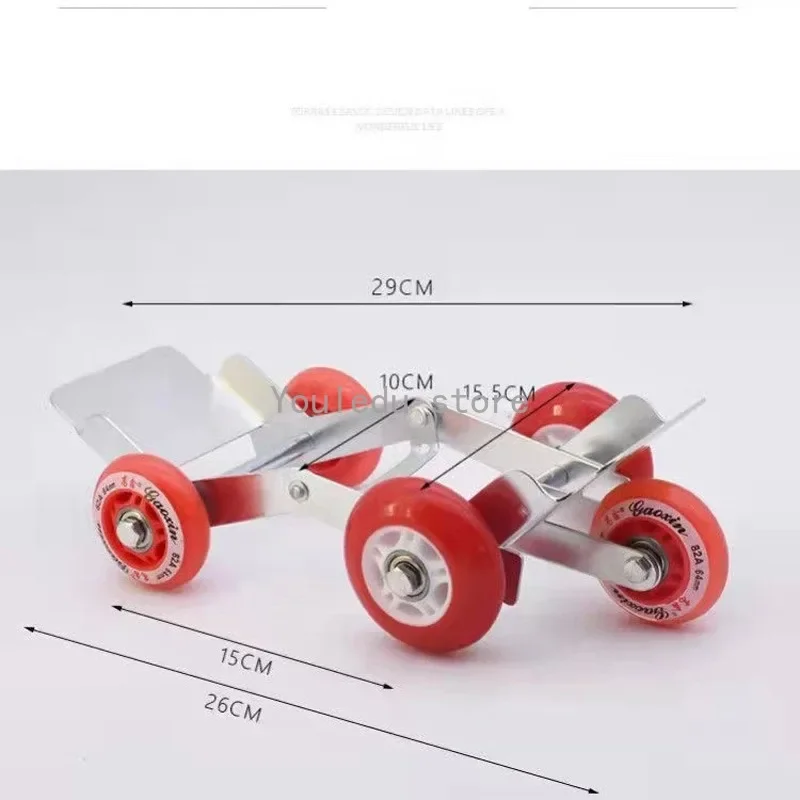 Electric Vehicle Emergency Trailer Tire Pusher Tire Skates Motorcycle Scooter Tire Dolly With 5 Wheels Flat Tire Emergency Tool