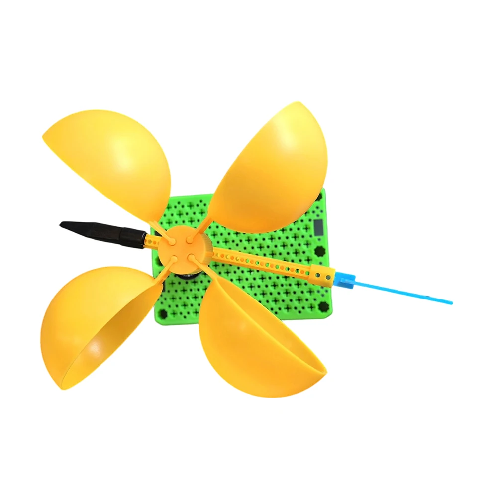 Science Fair Ready DIY Weather Vane with Anemometer Color Coded Parts Green Yellow Blue STEM Curriculum Aligned