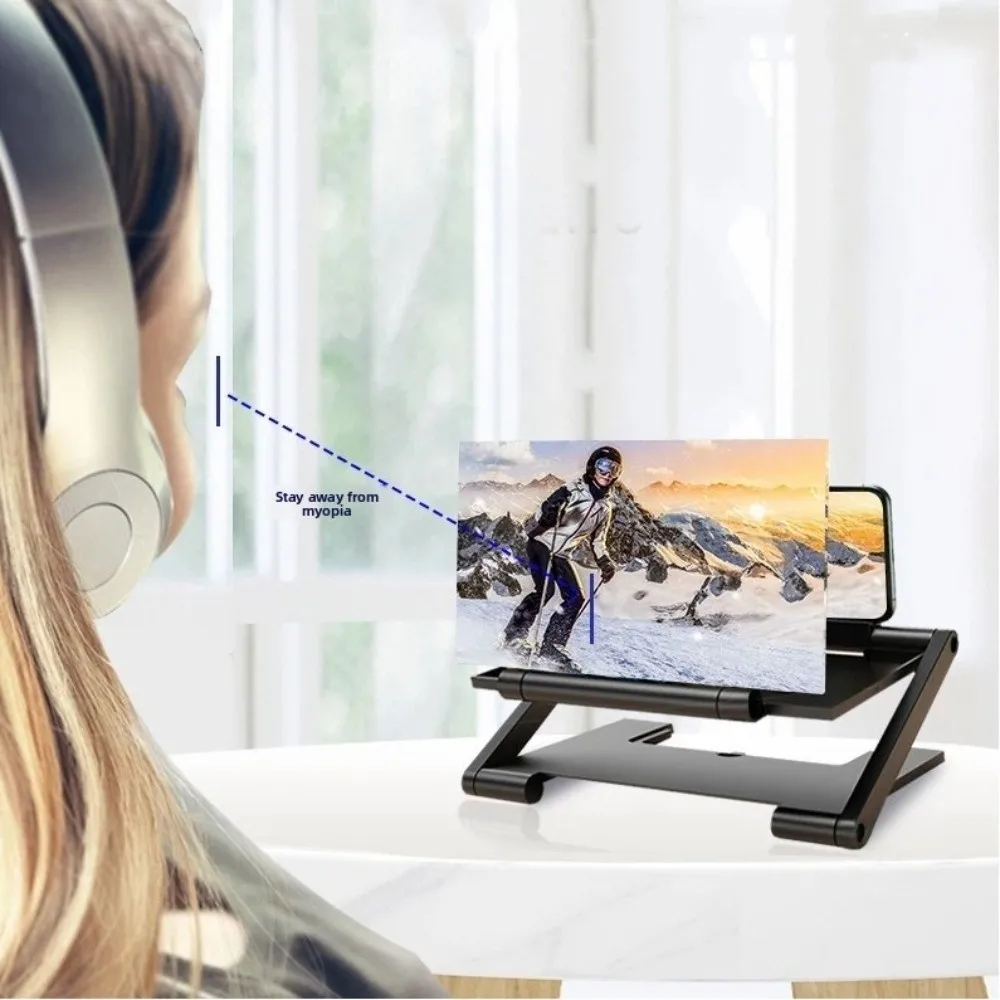 Portable Folding Cell Phone Screen Amplifier Enlarged Screen Multi functional Screen Enlarge Magnifier HD Phone Holder