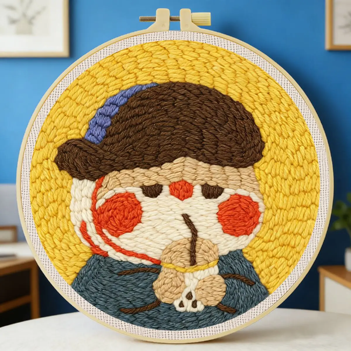 

20X20CM/7.87inch Animals punch needle embroidery set kit Stitch Embroidery Knitted embroidery DIY handmade gift Home Decor