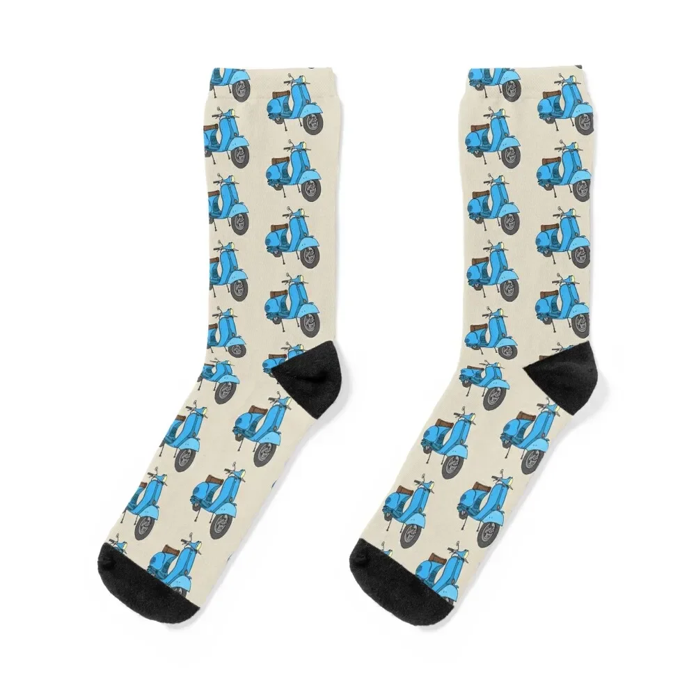 Blue motor scooter Socks gifts Thermal man winter Boy Socks Women's