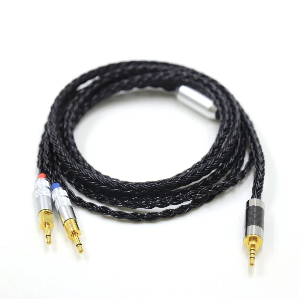 Bright-Black High Quality 16 core Headphone Replace Upgrade Cable for Sennheiser HD700 hd 700 Earphone