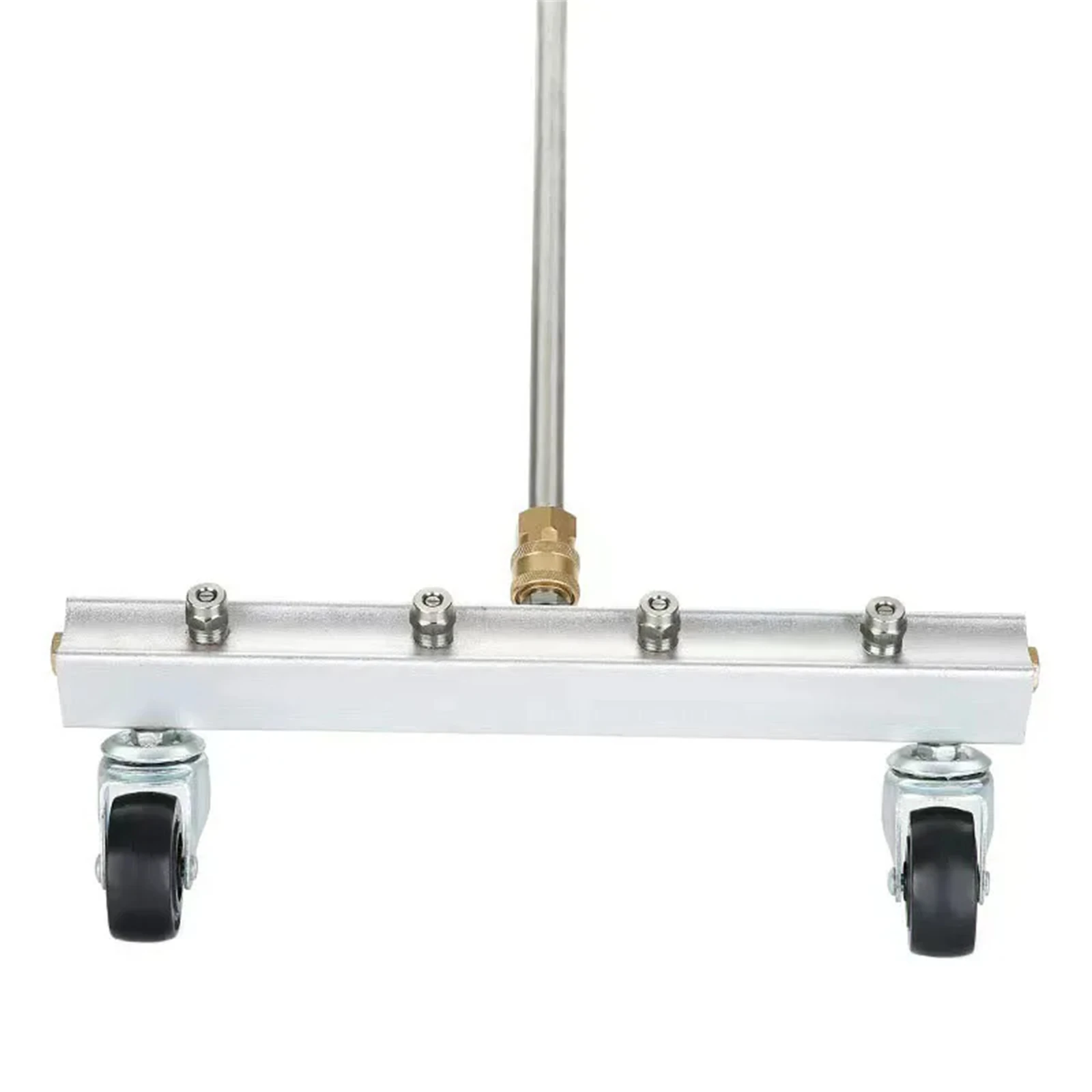 Portable High-Pressure Washing Device on Casters - Sturdy Build, Brass Fittings, Ideal for Various Cleaning Tasks