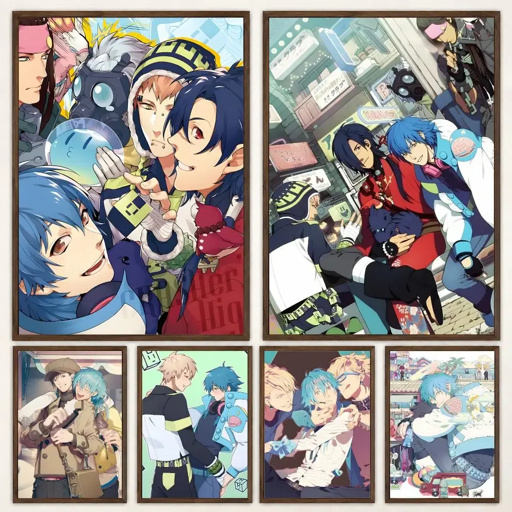 Dark Cyberpunk Boys Love Visual Novel DRAMAtical Murder Poster Self‑Adhesive Waterproof Wall Art Home Decor