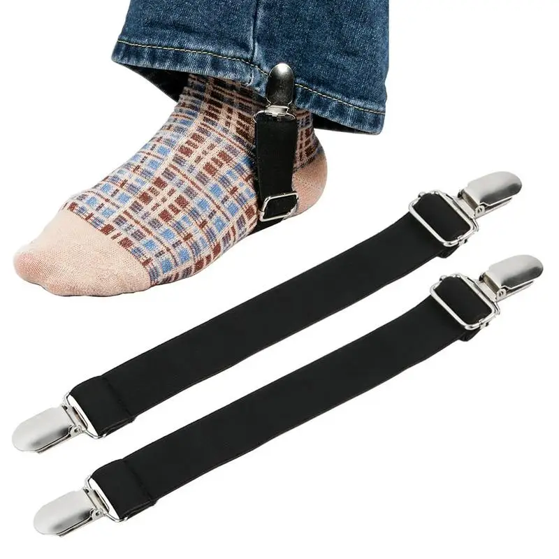 2Pcs Motorcycle Bike Stirrup Pants Clips Leg Boot Elastic Adjustable Straps Loose Boot Belt Adhesive Tape Feet Shoes Accessories