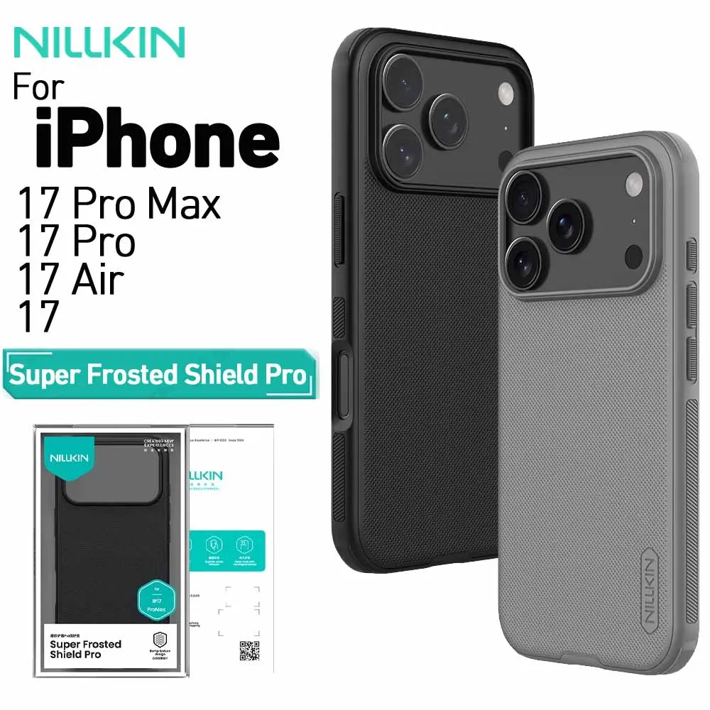 

Чехол Nillkin Frosted Shield Pro для iPhone 17 Pro Max, 17 Air, 17 Pro: противоударный, с воздушными подушками, из ПК+ТПУ, защита от царапин
