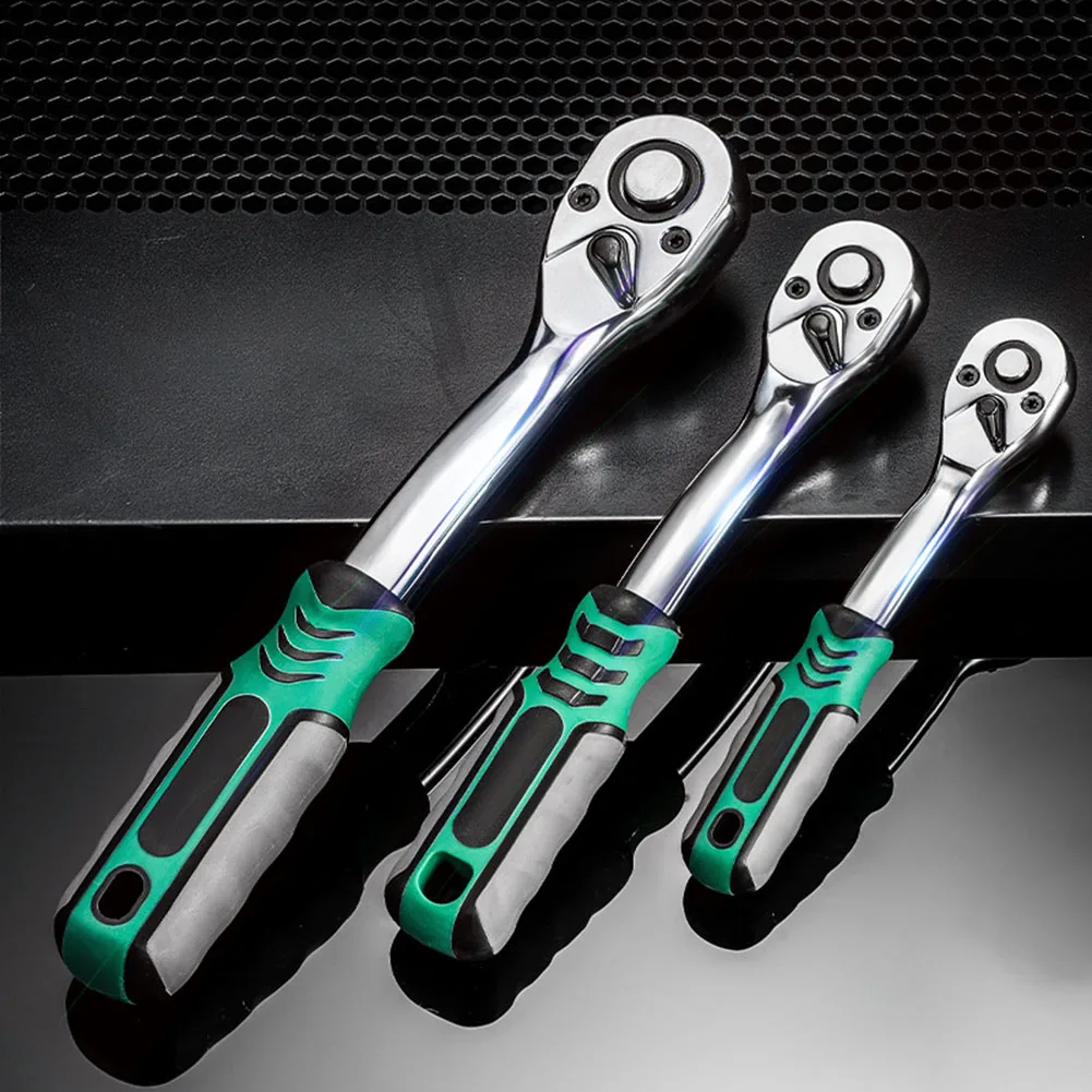 

1/3pcs 1/4 3/8 1/2 Inch Ratchet Wrench 72 Tooth Drive Rotating Ratchet Reversible Socket Wrench Quick Release Ratchet Wrench Too