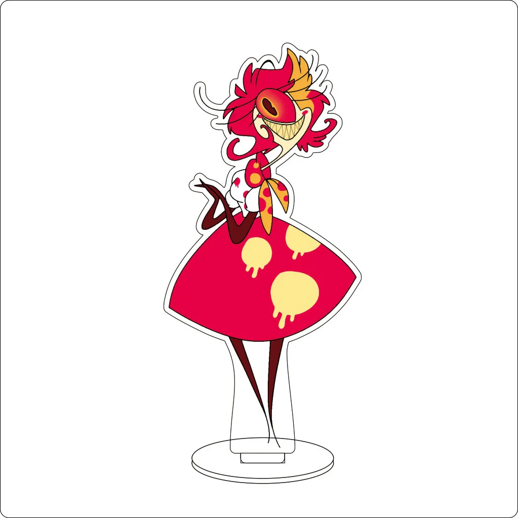 16CM Anime Cosplay Acrylic Stand Ornaments Charlie Morningstar Vaggie Angel Dust Figure Stand Halloween Gifts