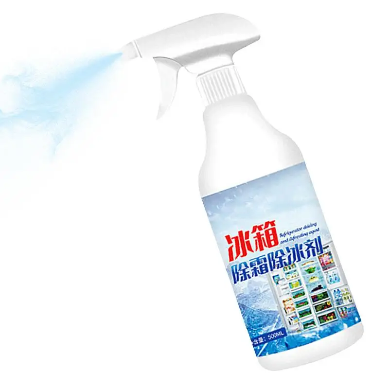 Fridge Freezer De-Icer Spray 500ml Refrigerator Defrosting Deicer Refrigerator Cleaner Solution Food Grade Liquid Descaler