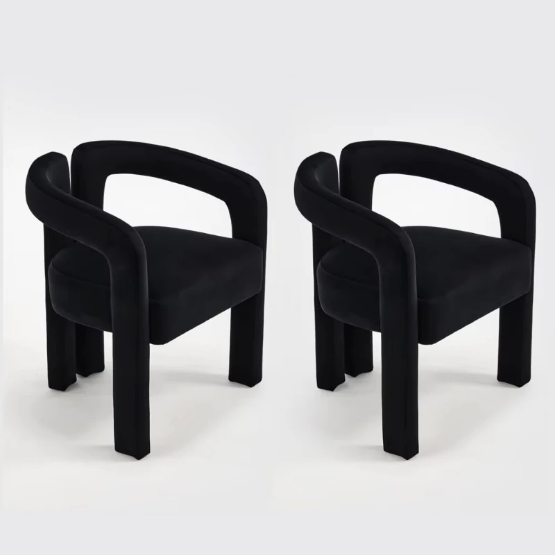 Modern velvet dining chair, mid-century modern style upholstered chair