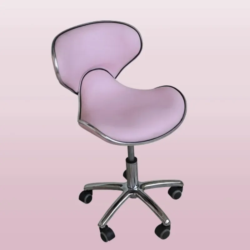 Hydraulic Pink Swivel Beautician Styling Chairs Spa Chair Master Wheels Rolling Stool Beauty Mirror Hair Hairdressing Salon