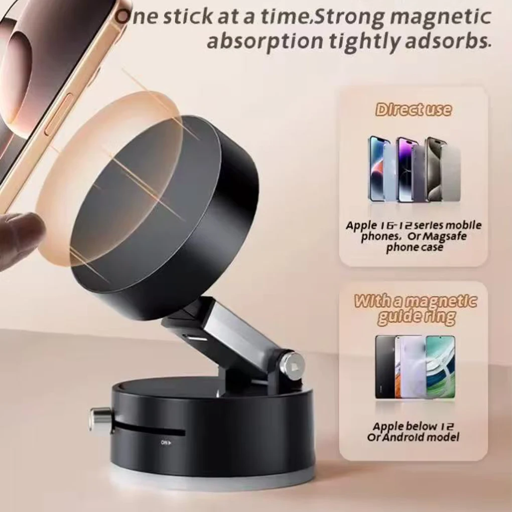 

Adjustable Vacuum Suction Cup Magnetic Phone Holder Lazy Multi-functional Foldable Storage Holder Vacuum Suction Phone Holder