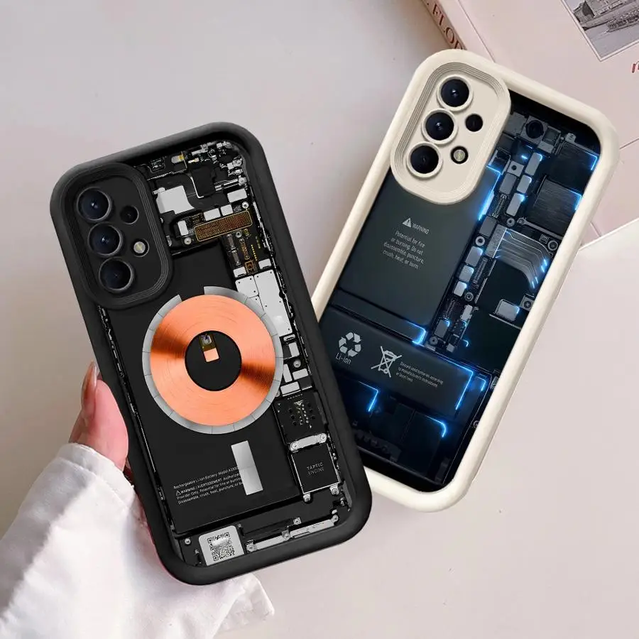 Circuit Board Pattern Case for Samsung Galaxy A72 A71 A15 A52 A55 A25 A35 A73 A51 A53 A06 A54 Soft Shell