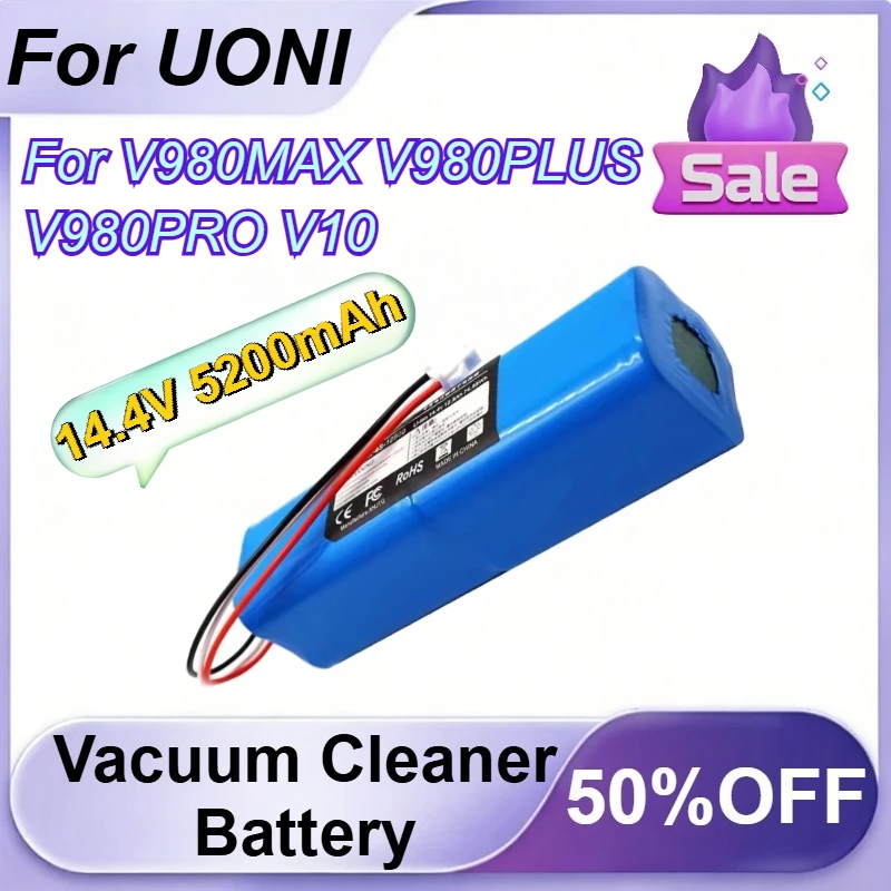 

Аккумулятор 14.4V 5200mAh для пылесосов UONI V980MAX V980PLUS V980PRO V10