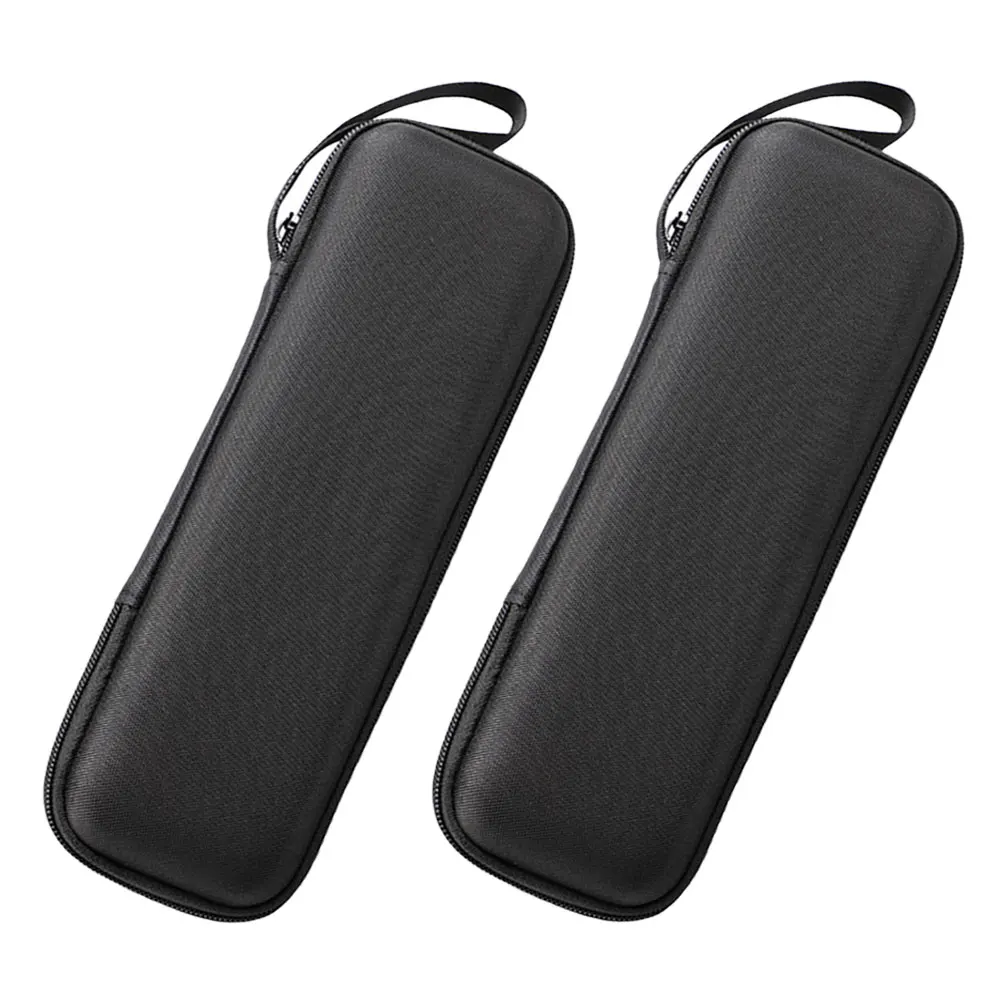 

2 pcs Storage Bag Shockproof Travel Case for Mic Accessories Case Wireless Handheld Karaoke Accessories Pouch Black