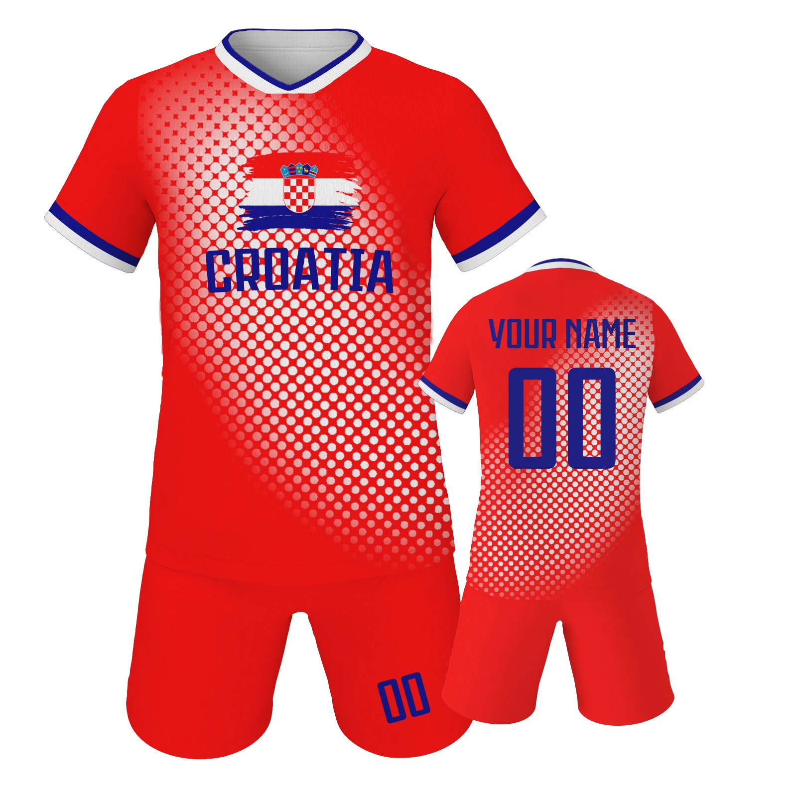 Custom Kids Soccer Jersey for Boys Girls Fans Gift Football Training Kit Youth Team Uniform with Personalized Name and Number