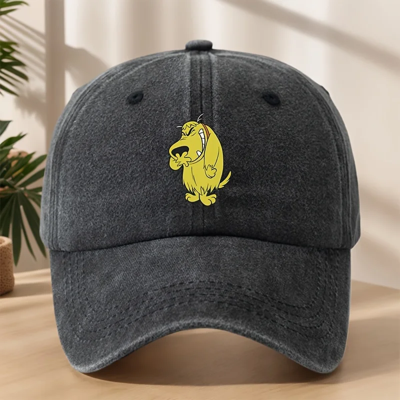 

Cartoon Dog Print Baseball Cap | Retro Duckbill Hat Lightweight Sweat-Absorbent for Outdoor Street Hip-Hop