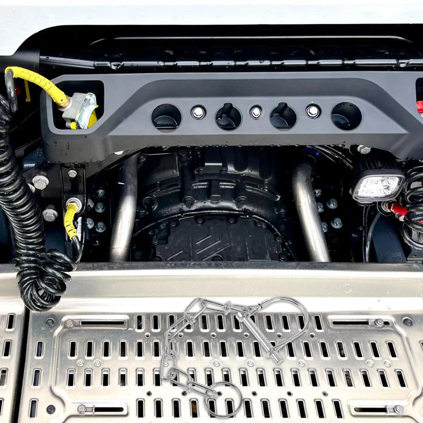 

Trailer Safety Coupler Pin Heavy Duty Galvanized Locking Hitch Pin for Farm Lawn Utility Trailers Towing and Coupler Security