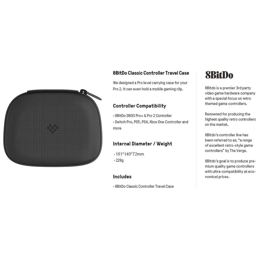 8Bitdo Game Controller Carrying Case Gamepad Joystick Bolsa de armazenamento protetora