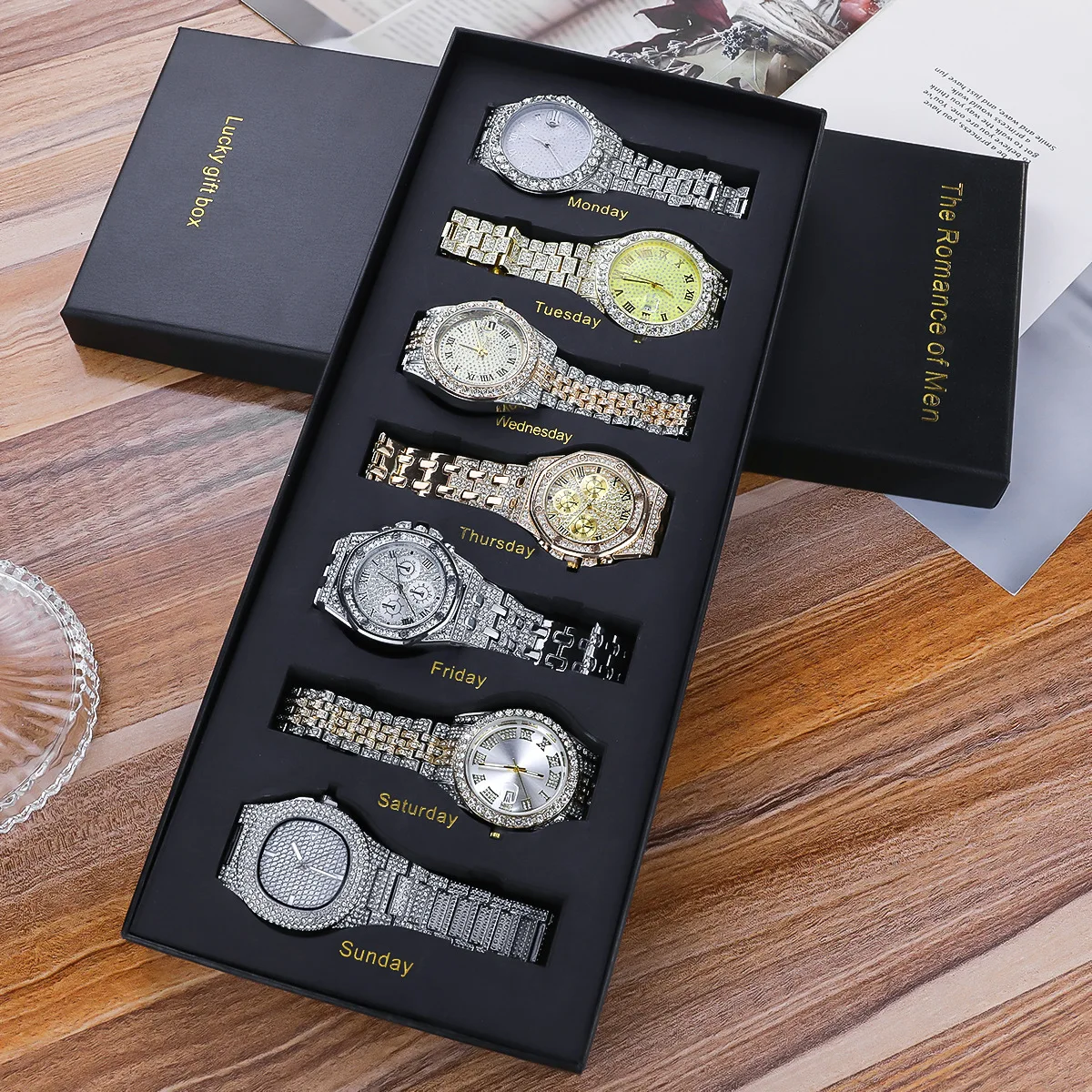 Smartwatch Premium Watches For Men - Orologio da uomo 7 pezzi, orologio