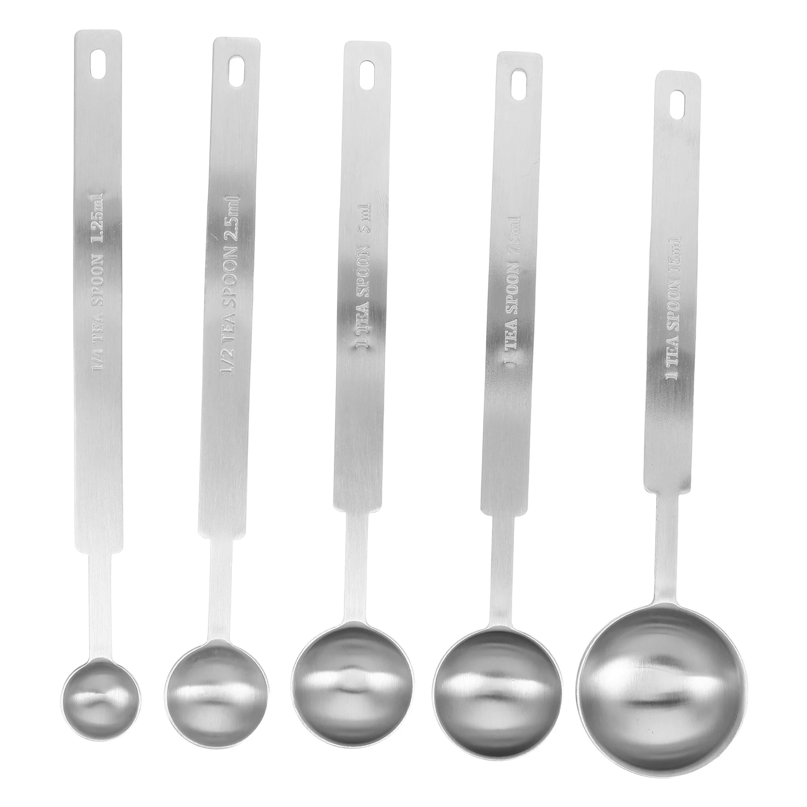 

5Pcs Stainless Steel Measuring Spoons Set Coffee Tea Scoop Precision Baking Kitchen Utensils Silver Stainless Coffee Scoop