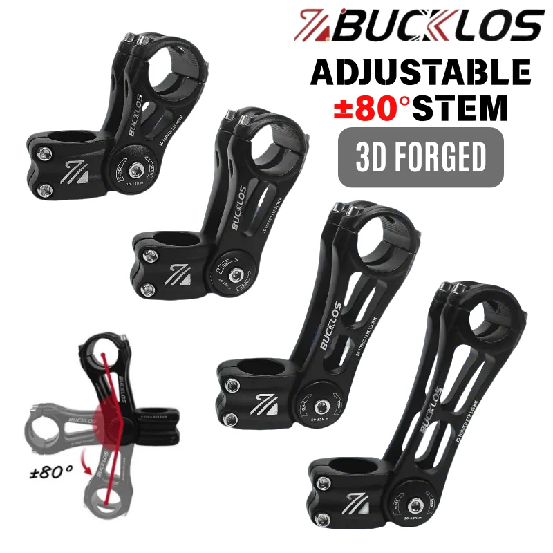 

MTB Adjustable Stem MTB Power Bike Table 80 Degree Degree Bicycle Handlebar Extender 25.4/31.8mm Down Stem Extension 90mm-145mm