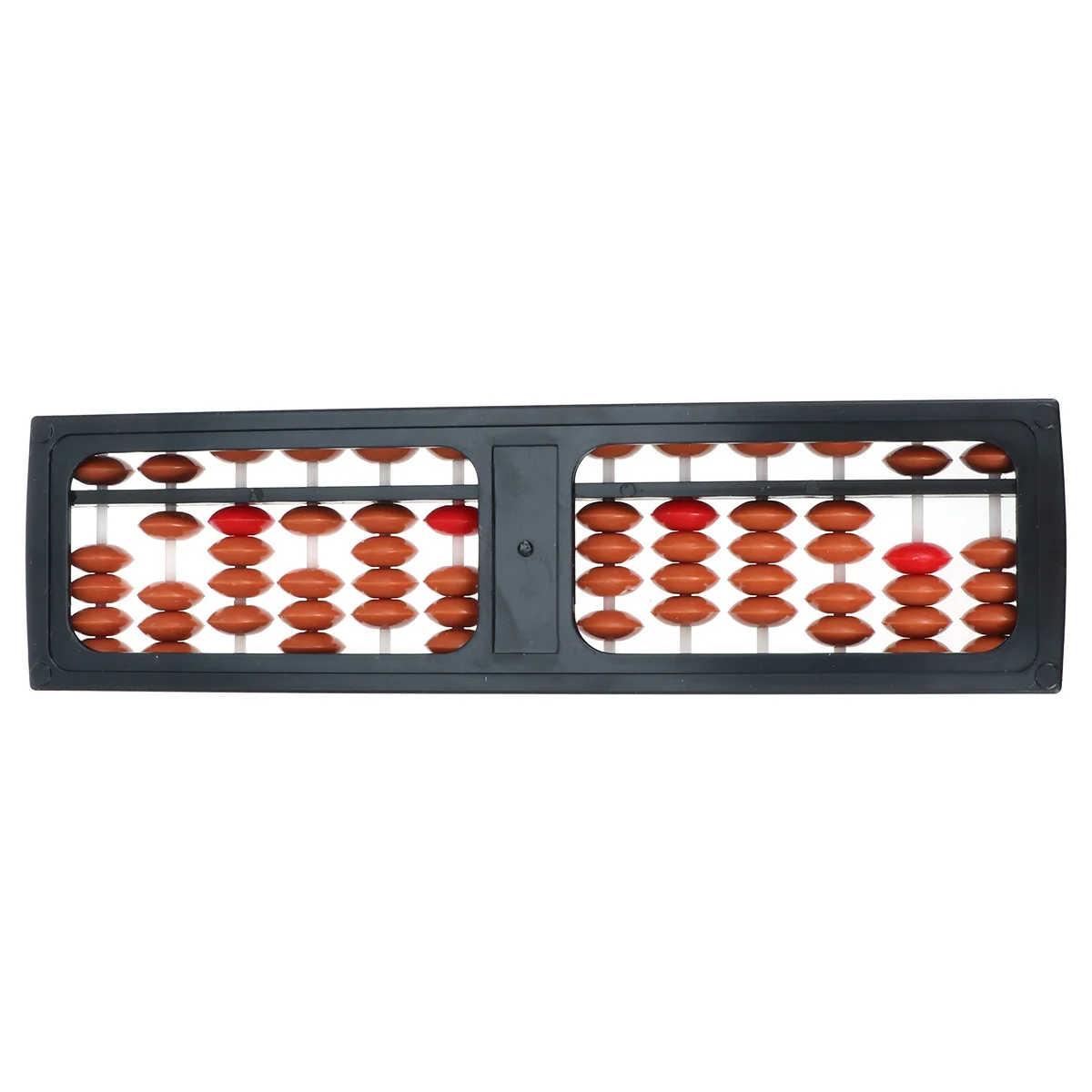 

Abacus Simulation 13 Bamboo Rods Plastic Frame Brown Beads Educational Tool for Students Rapid Calculation Portable