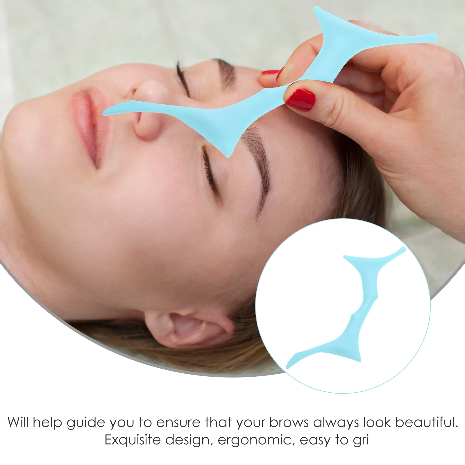 Zestaw szablonów silikonowych do brwi Precyzyjny szablon do modelowania brwi dla naturalnych, pięknych brwi Niepodrażniający, długotrwały w użyciu
