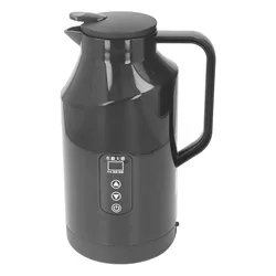 Car Electric Kettle Hot Water Boiler 200W 1500ml 12V 24V Stainless Steel Display with Cigarette Lighter Plug for Travel