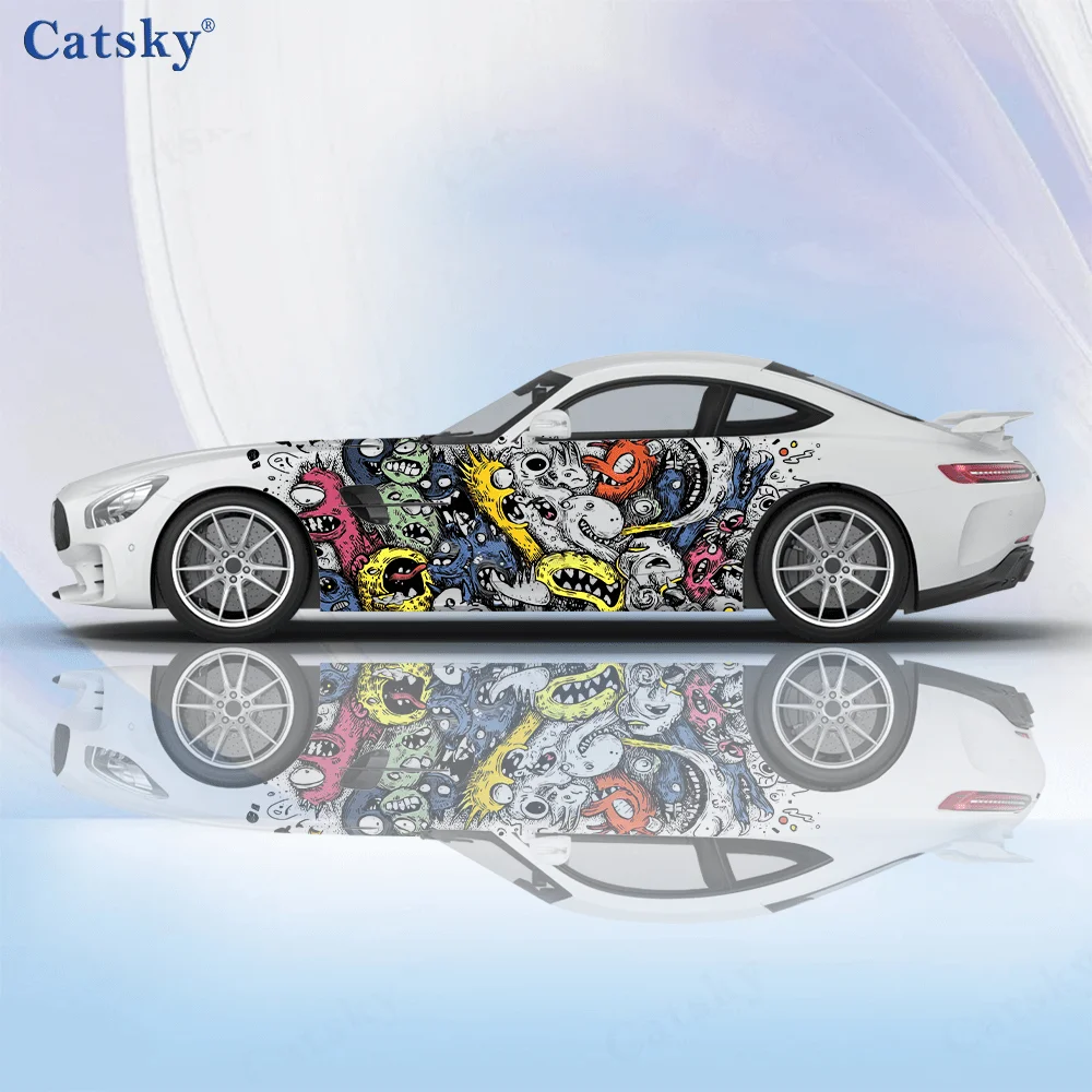 Little Monster Pattern Stickers - Car Body Side Decals for All Vehicles car vinyl wraps