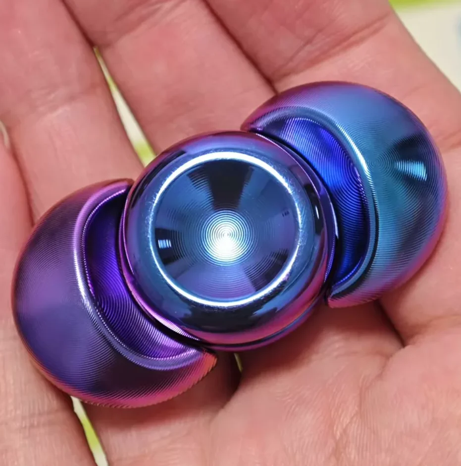 Used EDC Wanjie EDC Two Egg WJ Universe EDC Edan Air Zirconium Material spinner Fingertip gyroscope Decompression toys