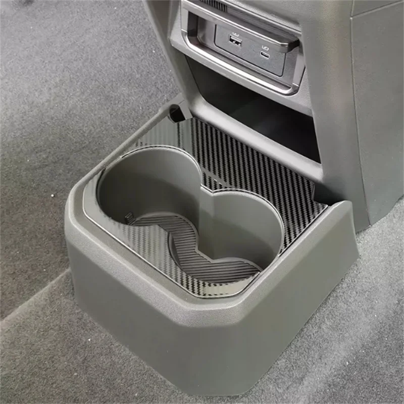

For Ford Edge 2023-2026 Car Interior Decorative Lines Rear Seat Water Cup Holder Decoration Panel Cover Trim Protection Frame