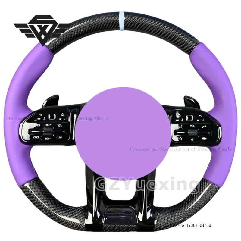 Customized Carbon Fiber Steering Wheel for Benz A45 CLA45 C63 GLE63 CLS GLC S-Class G-Class with Shift Paddle