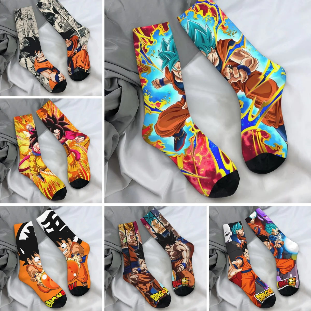 Anime D-Dragons B-Balls Socks Leisure Stockings Couple Warm Soft Skateboard Socks Autumn Graphic Anti Bacterial Socks