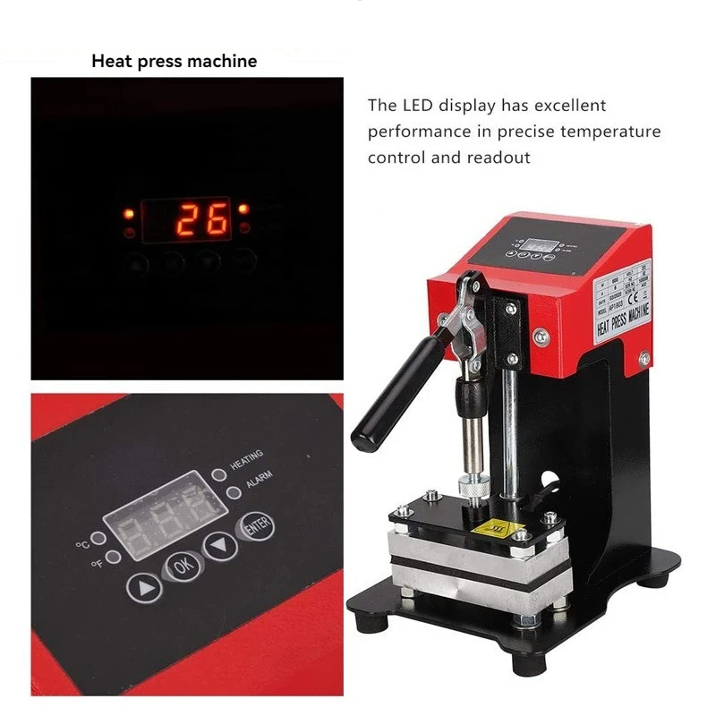 Manual Hot Press Machine Small Double Plate Heat Transfer Machine Heated Rosin Press Machine 6 * 12cm
