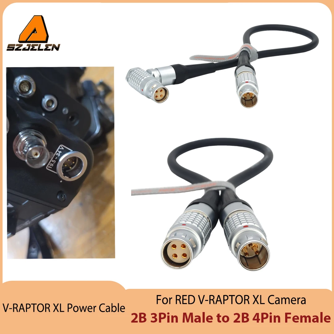 

New Arriving 24V Power Cable Steadicam M2 2B 3Pin to 2B 4Pin Female for RED V-RAPTOR XL