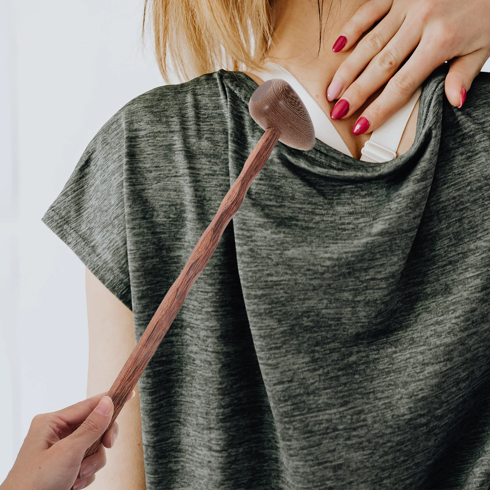 

2Pcs Wooden Massage Hammer Stick Whole Body Massager Eco Friendly Durable Blood Circulation Fatigue Relief Home Use Back