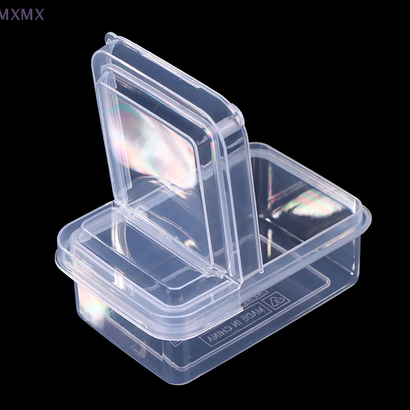 

Clear Multifunctional Flip Lid Storage Box Photocards Plastic Dustproof Box Jewerly Beads Container Desktop Sundries Organizer