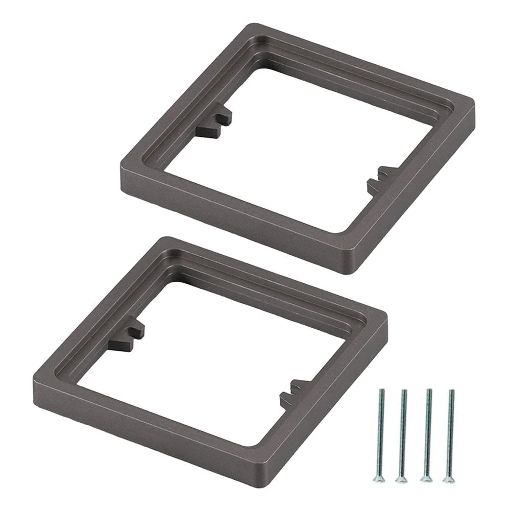 2pcs Single Socket Spacer Square Spacer 10MM Single Socket Spacer 1 Gang Frame Plate Box Square Spacer With 40mm Screws