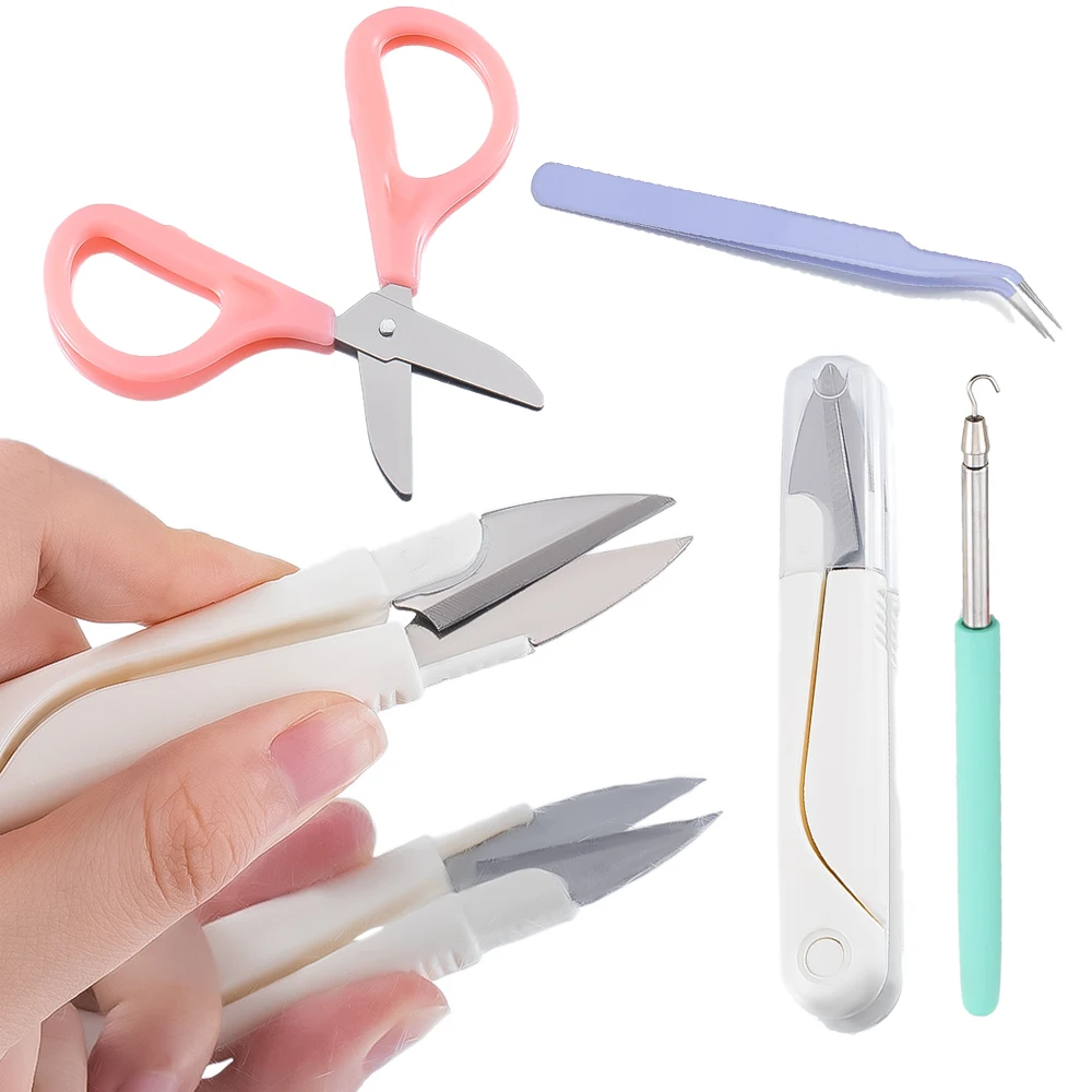 1Pc Tool Tweezers Scissors Sewing Folding Scissors Tailor Scissors Embroidery Needlework Cutting Tweezers Plier Tie Zipper Craft