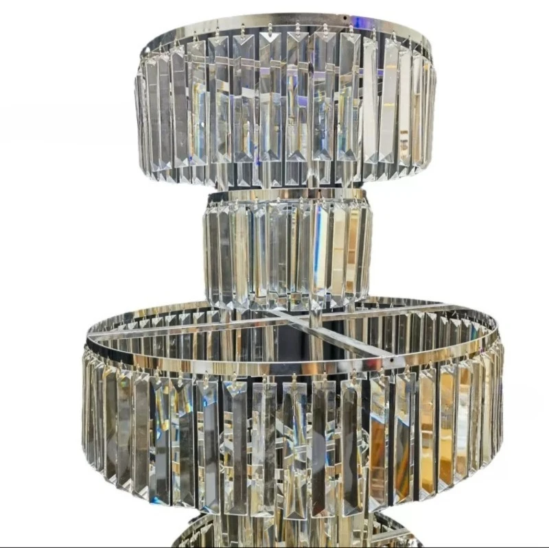 

Wedding props three-story hotel champagne tower decorative ornaments golden electricity