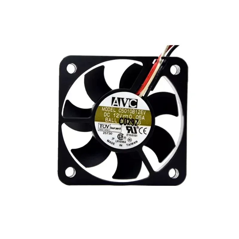 AVC C5010B12EV 5010 12V 0.05A 5CM/cm Ultra-Thin Ultra-Quiet Chassis Cooling Fan for Computer Server