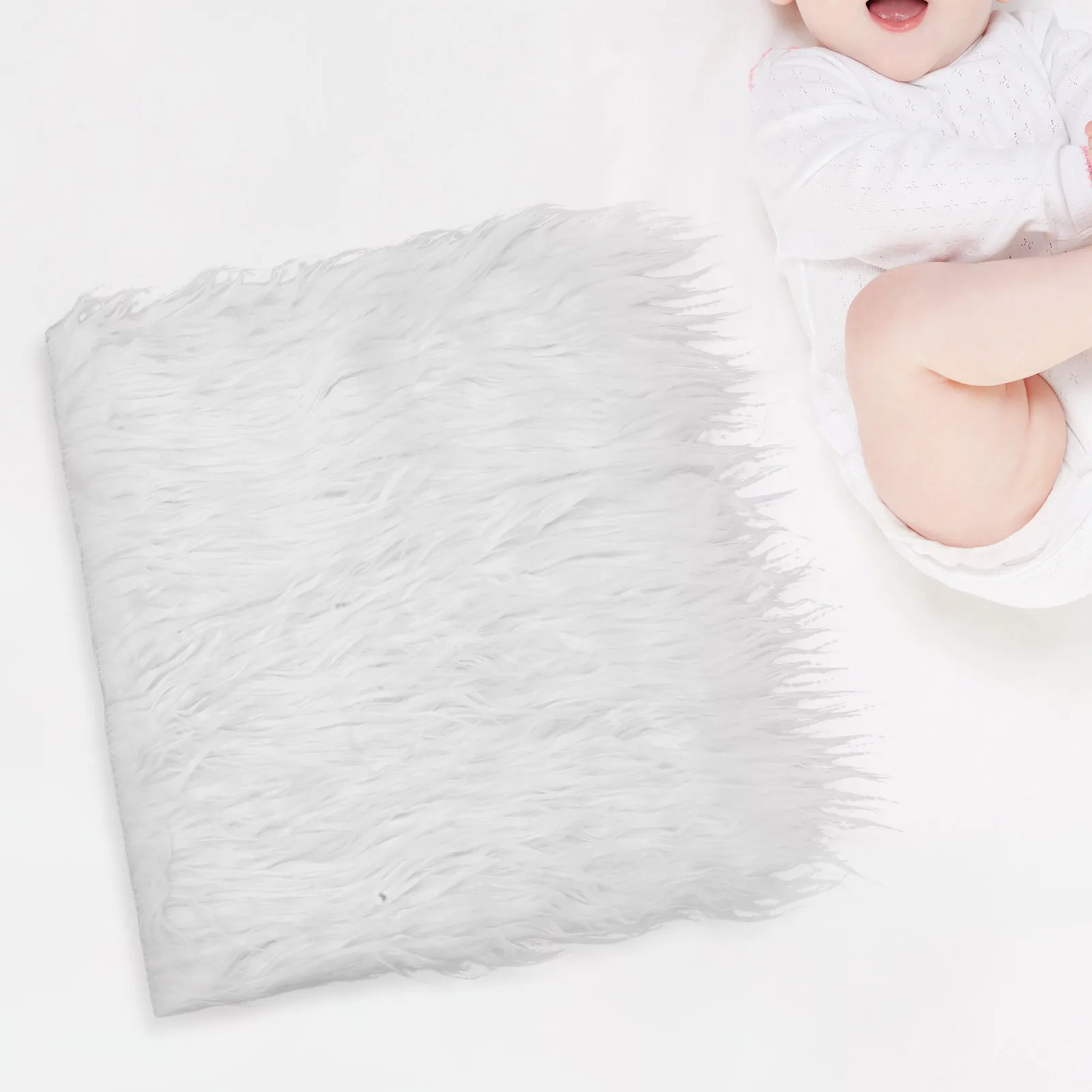 

Baby Blanket 20x24 Inches Soft Synthetic Infant Photography Mat Newborn Props Washable No Shedding Fade Baby Blanket
