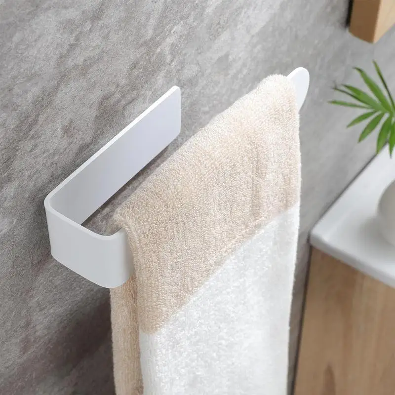 Toallero no perforado, toallero para baño, autoadhesivo, toalla de cocina, toallero de mano, artículos para el hogar